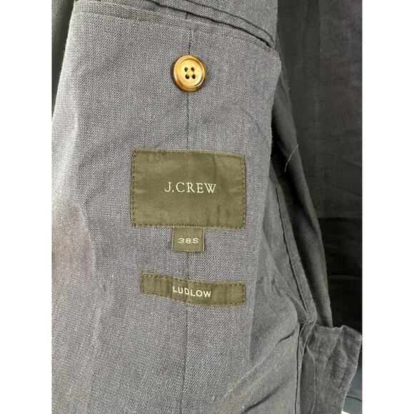 J.Crew‎ Men's Blue Preppy Academia Office Ludlow Slim Fit Suit Jacket Size 38S - Picture 2 of 13